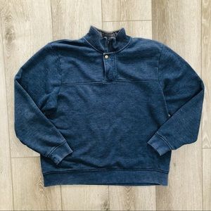 ORVIS 1/4 ZIP PULLOVER SWEATER BLUE XL